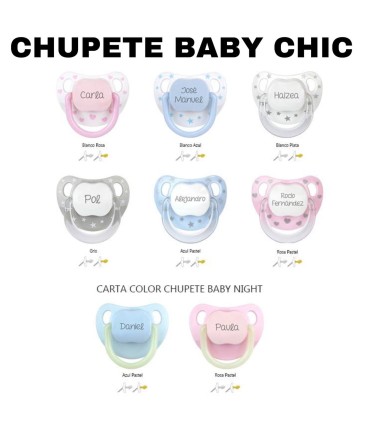 Chupete nombre y dibujo