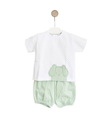 Mudita Perrito verde manga corta