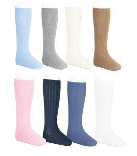 Calcetines altos canalé