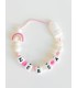 Chupetero personalizado de silicona arcoiris rosa