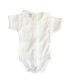 Body cuello batista/puntilla manga corta marfil