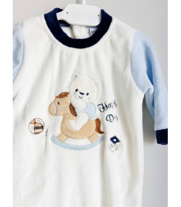 Pijama Caballito Oso crudo