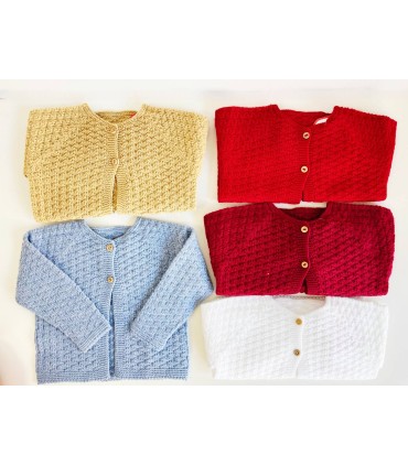 Rebeca de lana larga bruma