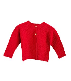 Rebeca de lana larga rojo