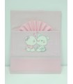 Conjunto de sabana para coche y moises oso beso rosa
