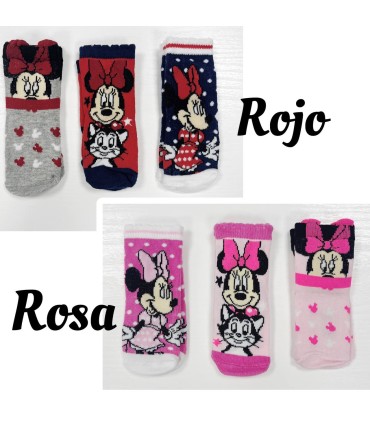 Pack tres calcetines Minnie combi