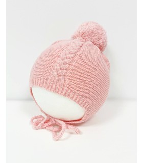 Gorrito lana Esquimal rosa palo