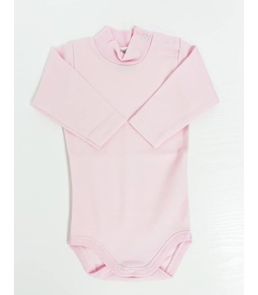 Body cuello cisne manga larga rosa