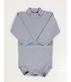 Body cuello cisne manga larga gris