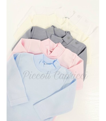 Body cuello cisne manga larga gris