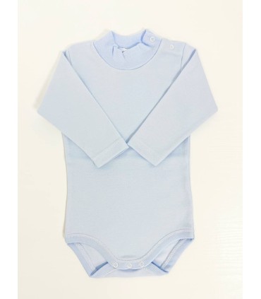 Body cuello cisne manga larga celeste