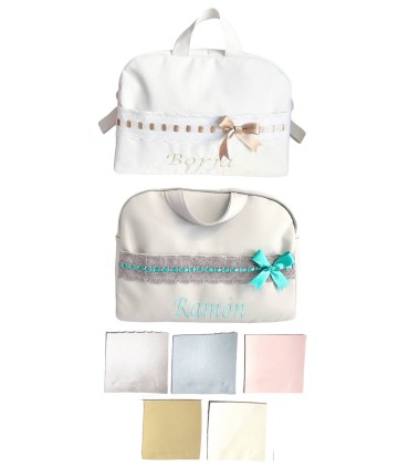 Bolso maternal personalizado gardenia