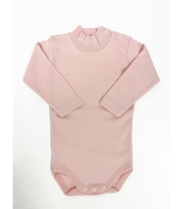 Body cuello cisne manga larga rosa maquillaje