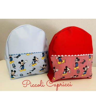Mochila polipiel Mickey "CELESTE O ROJA"