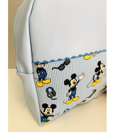 Mochila polipiel Mickey "CELESTE O ROJA"