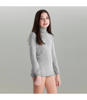 Camiseta cuello vuelto gris