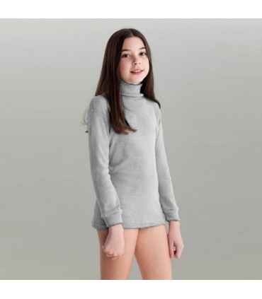 Camiseta cuello vuelto gris