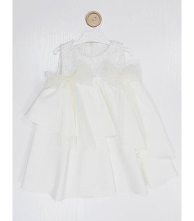 Vestido infantil Skye volante beig