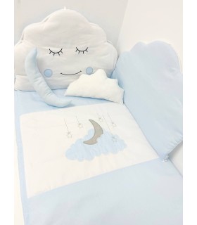 Edredón modelo Mofletes celeste