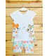 Conjunto de malla gatita blanco