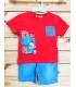 Conjunto dino rojo