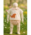 Conjunto cubre pañal ballena coral