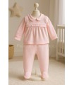Conjunto algodón cuadros rosa
