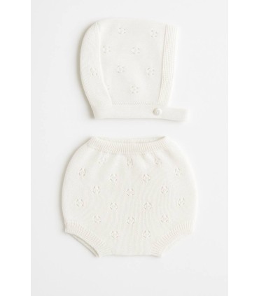 Pack braguita y capota calada blanco