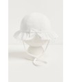 Sombrero bebé apertura lazo blanco