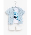 Conjunto 3 piezas dino azul