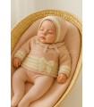 Conjunto lana 3 pzs LUX hilatura especial nude