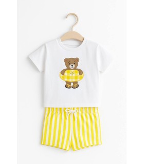 Conjunto baño niño Mono amarillo