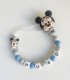 Chupetero personalizado cara Mickey azul con gris