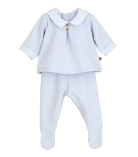 Conjunto polaina de algodón Lebeche celeste