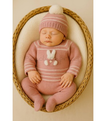 Conjunto lana 3 pzs Rabbit Moonlight vintage