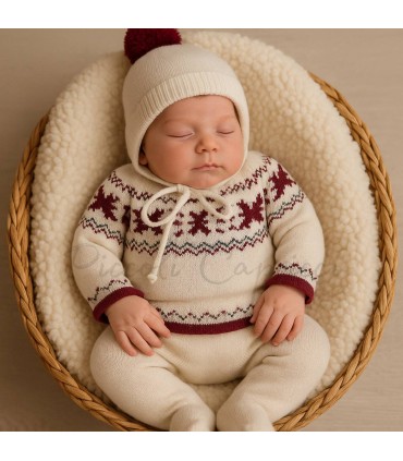 Conjunto lana 3 pzs Instantes Mágicos natural