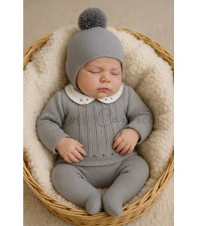 Conjunto lana 3 pzs Tweed luna