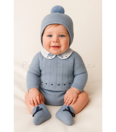 Conjunto bodoques cuatro piezas azul