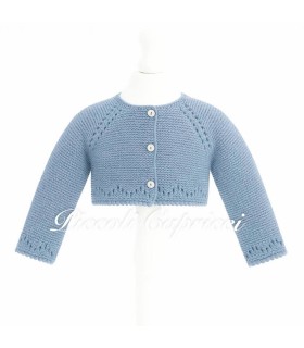 Rebeca corta lana azulón