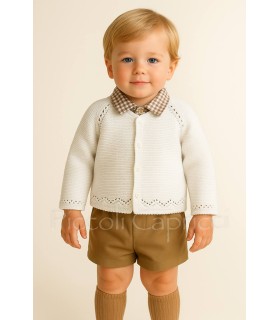 Rebeca larga lana blanca