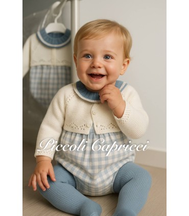 Pelele vichy celeste