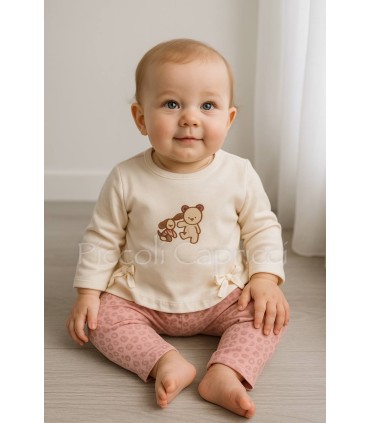 Conjunto leggins Orquidea crudo