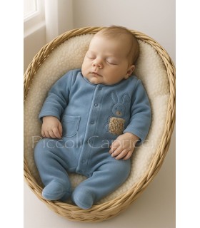 Pelele tundosado azulón bolsillo borreguito