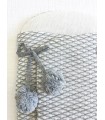Saco para capazo bebé pompones gris