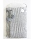 Saco para capazo bebé pompones gris