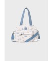 Bolso maternidad polipiel estampada animales azul