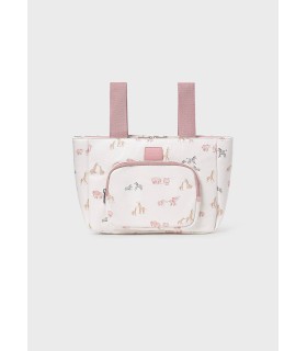 Bolso talega polipiel estampada animales rosa