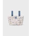 Bolso talega polipiel estampada animales azul