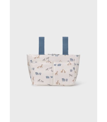 Bolso talega polipiel estampada animales azul
