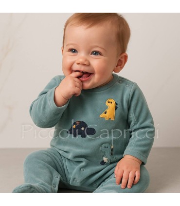 Pijama dinos color verde agua